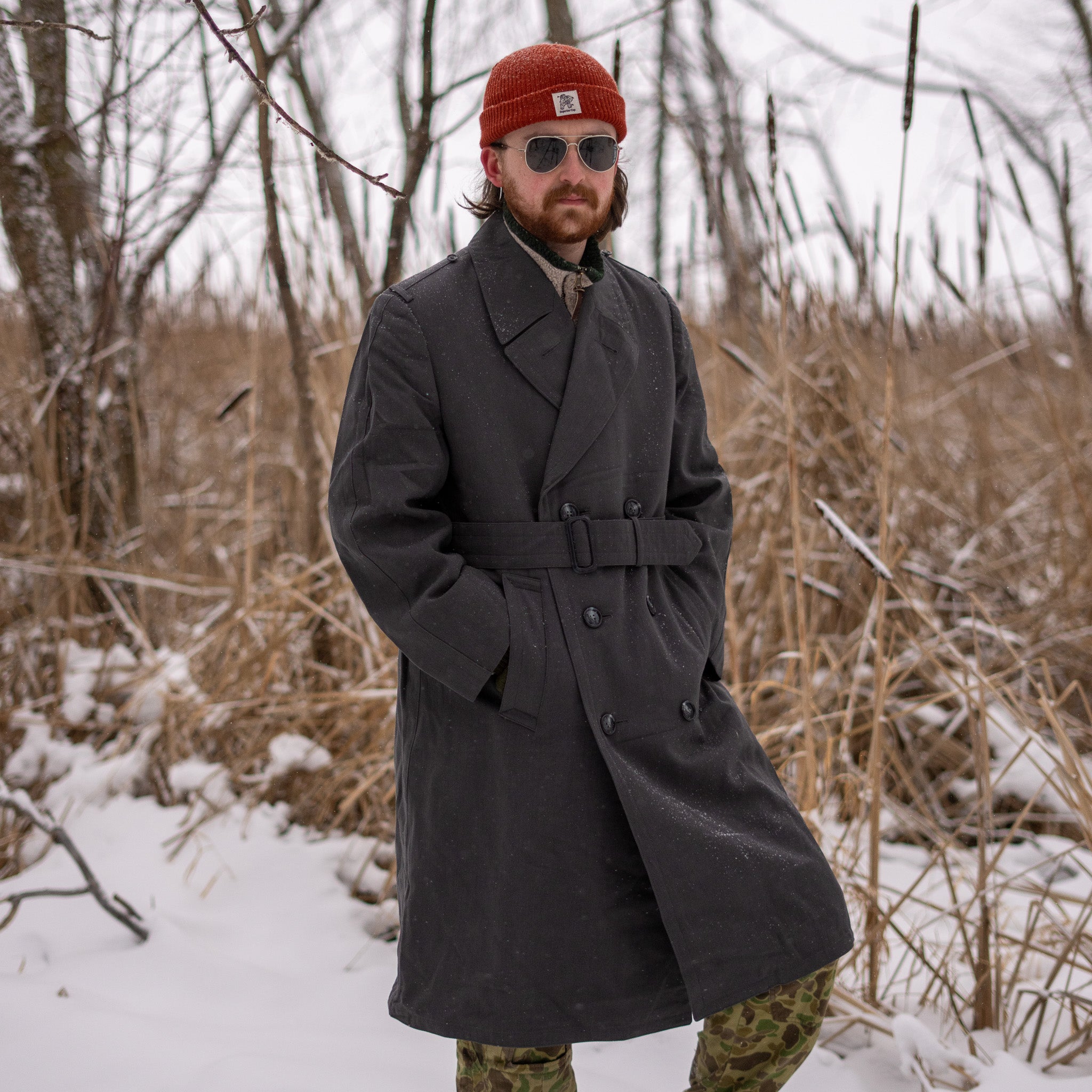 German Double-Breasted Overcoat w/Plastic Buttons
