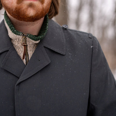 German Single-Breasted Overcoat w/Liner