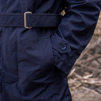 Unissued Romanian Waterproof Trenchcoat w/ Waist Belt & Hood