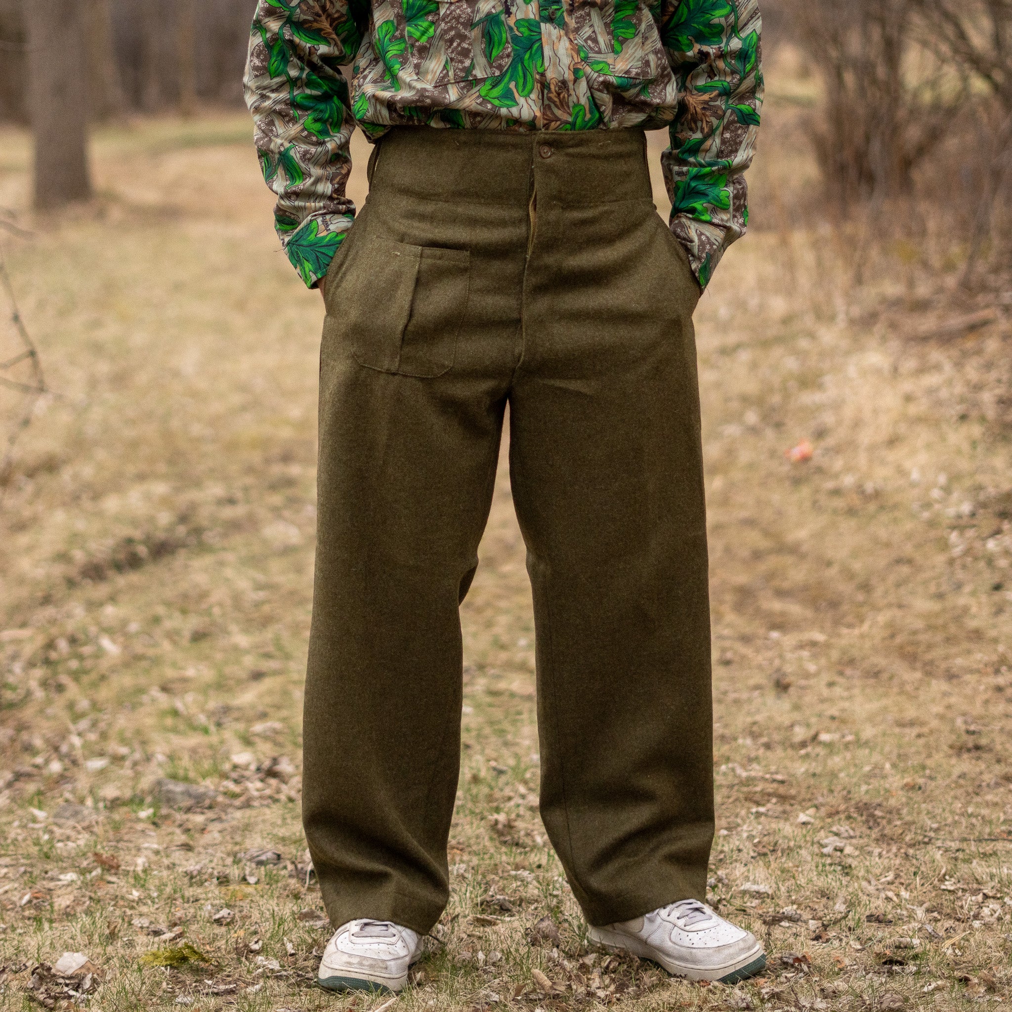 Issued Greek Wool Battledress Trousers