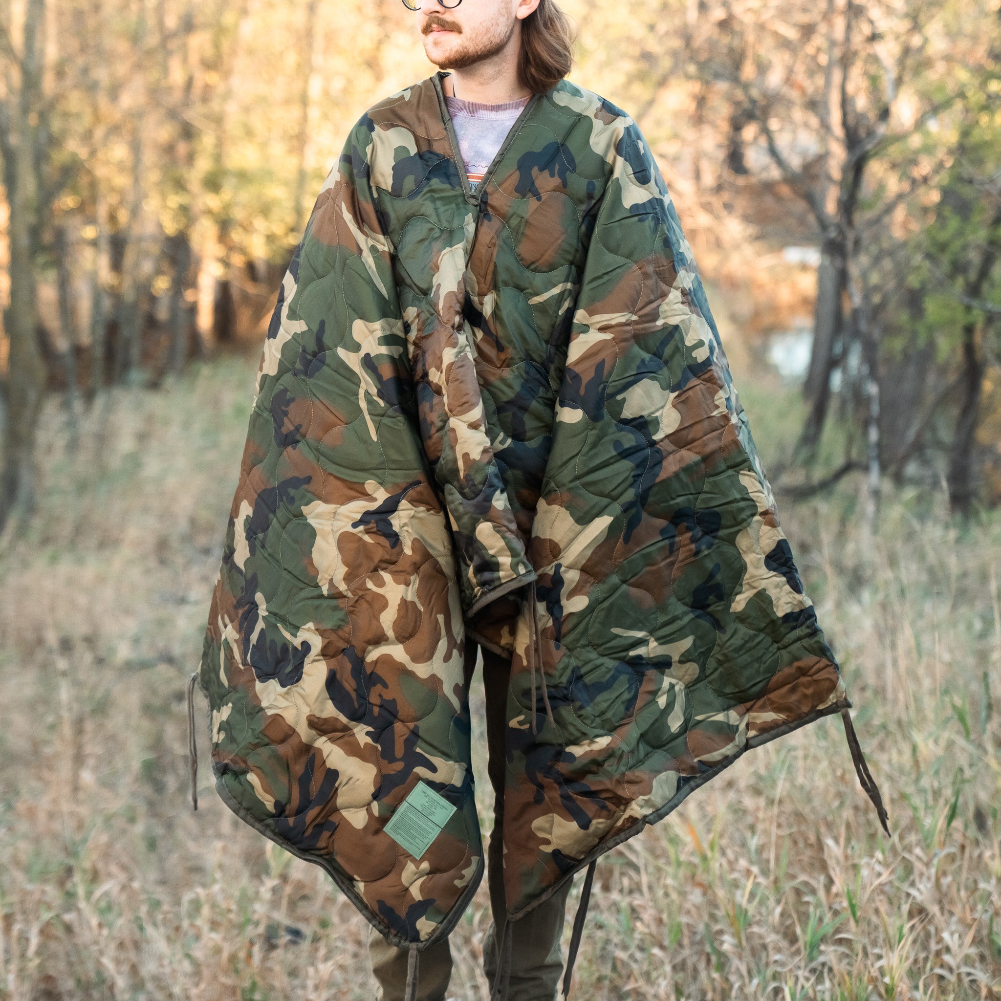 Mil-Tec M81 Woodland Multi-Function Woobie/Poncho Liner w/Stuff