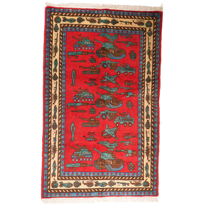 Large "Motor Pool" Afghan Rugs