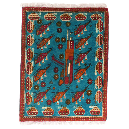 Single AK Pattern Afghan Rug