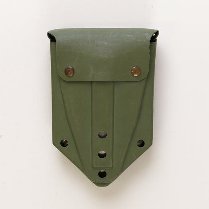 Issued German OD Tri Fold Shovel W/Rubberized Shovel Cover