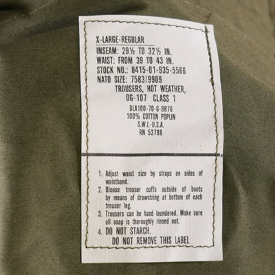 Reproduction USGI OG-107 Hot Weather Jungle Fatigue Pants