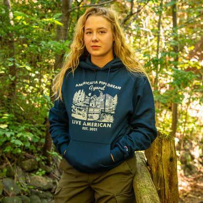 Americana Pipedream Champion Logo Hoodie-Americana Pipedream Apparel