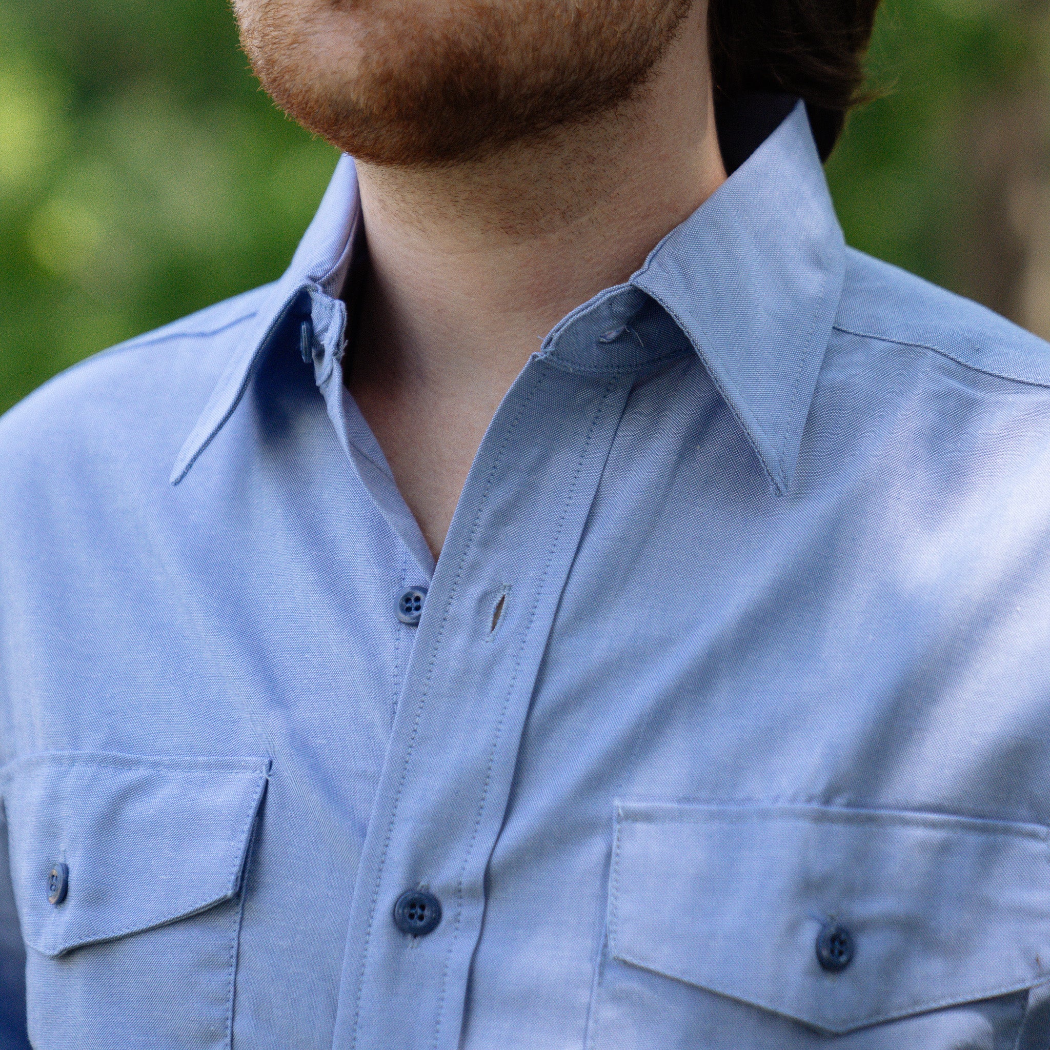 Deadstock Long Sleeve Chambray Utility Shirt