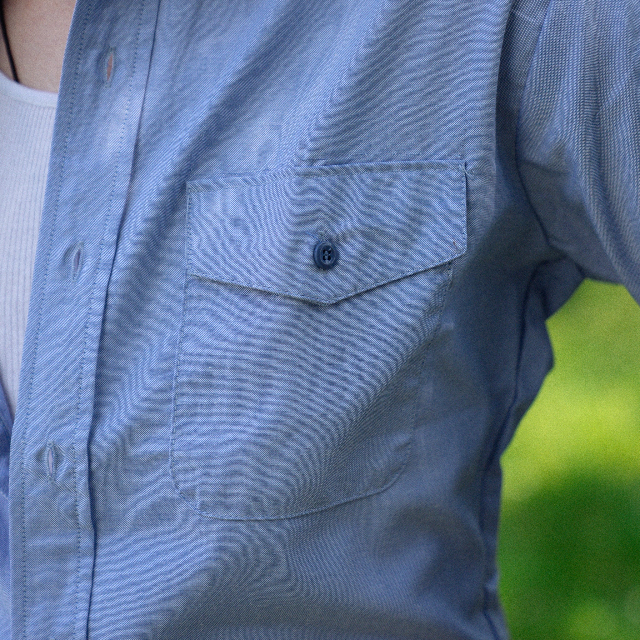 Deadstock Long Sleeve Chambray Utility Shirt