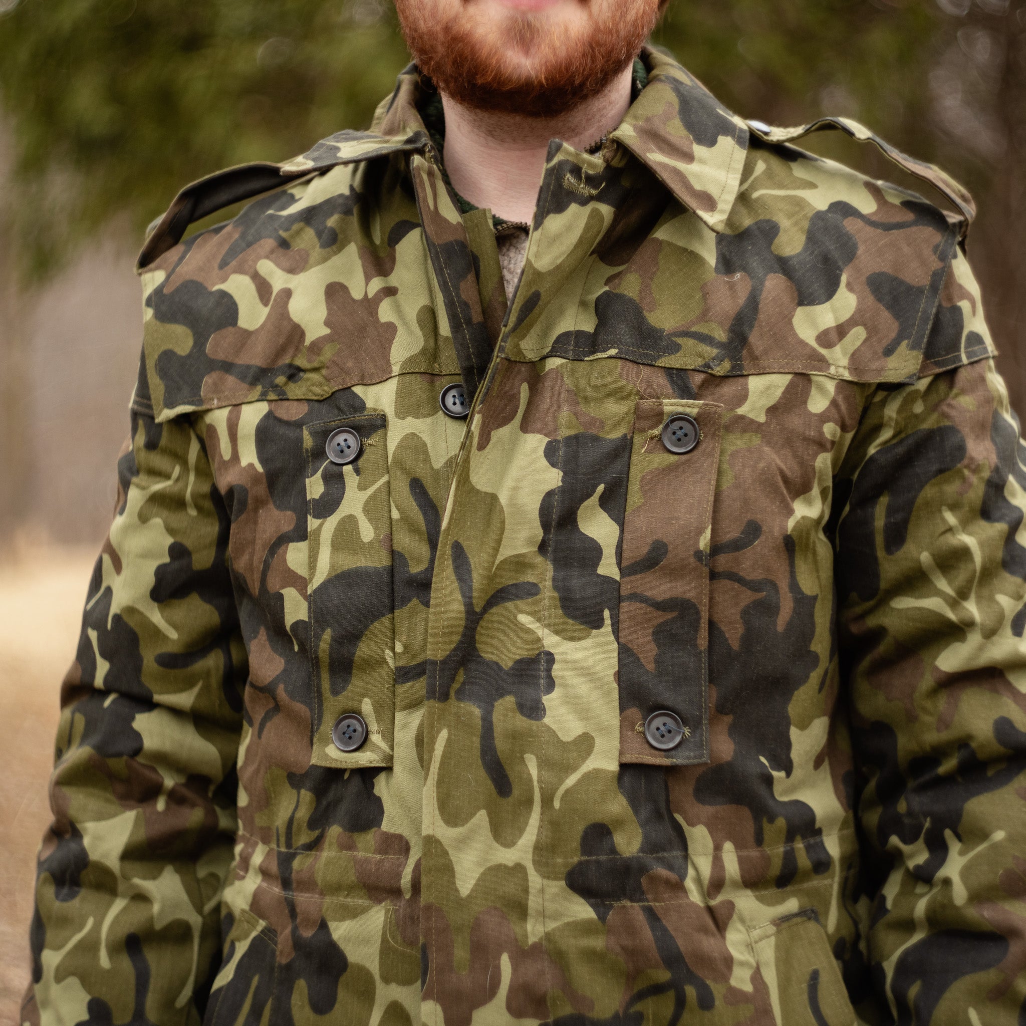 Issued Romanian M1990 Leaf Camouflage Parka w/Liner – Americana