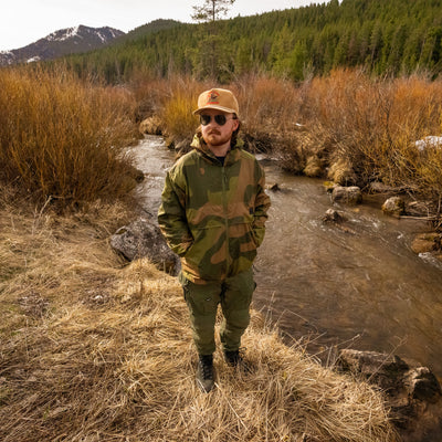 QILO x AP Retro Windbreaker in Norwegian Woodland