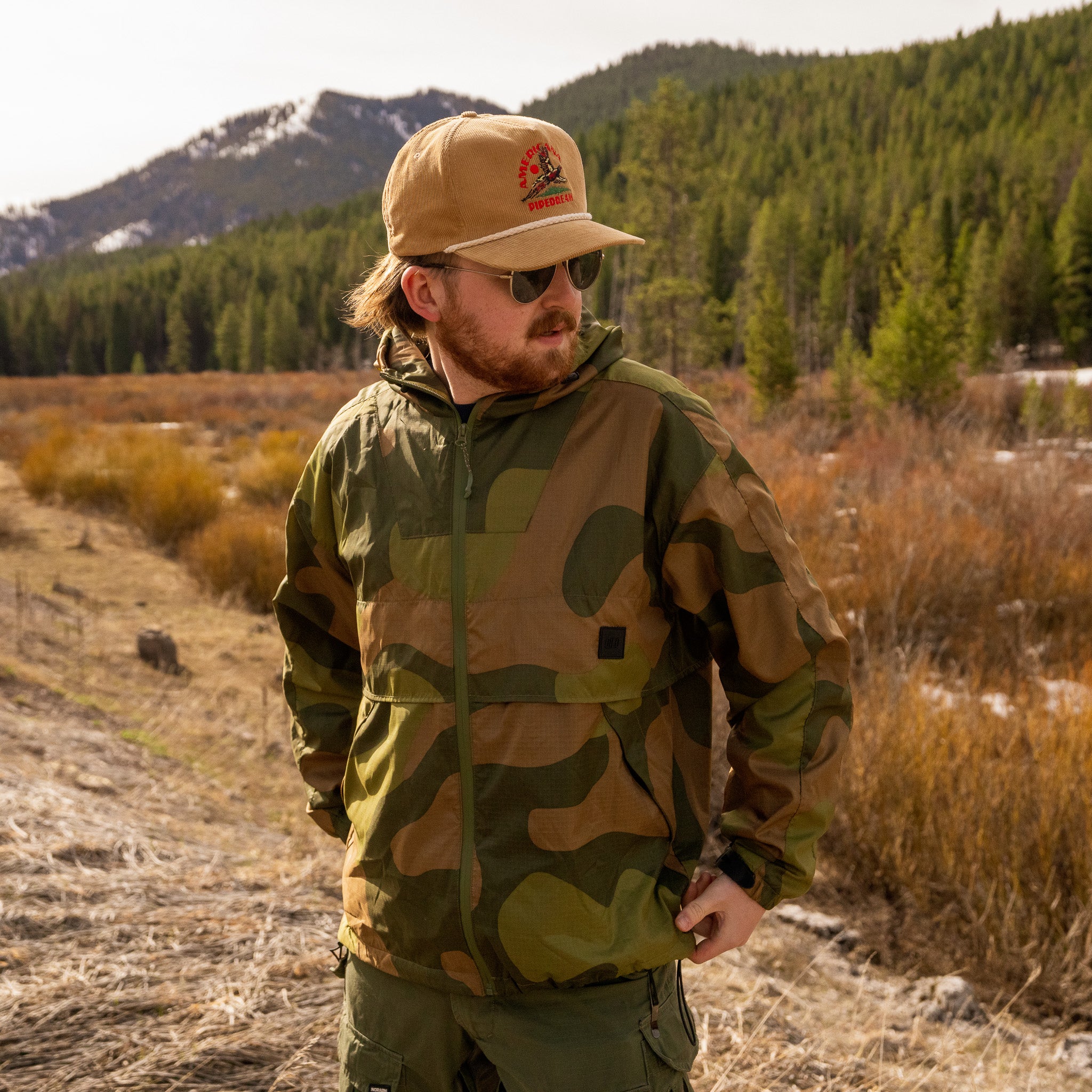 QILO x AP Retro Windbreaker in Norwegian Woodland – Americana