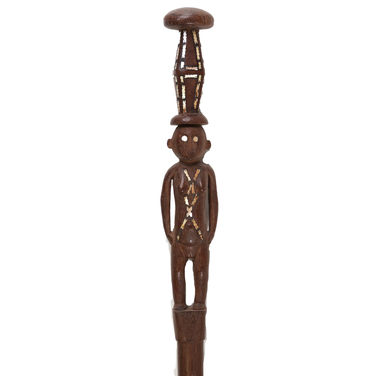 Solomon Islands Cane: Woman w/Shell Inlay – Americana Pipedream Apparel