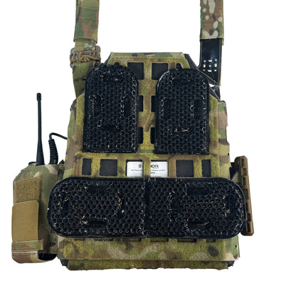 ICEVENTS® Classic Plate Carrier Ventilation Pontoons (Crye AVS Harness Pad Set, hook backing, 2 / 4 / 6 Packs, fits any loop-lined plate carrier, cummerbund)
