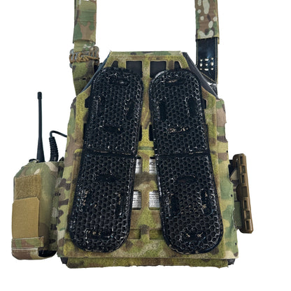 ICEVENTS® Classic Plate Carrier Ventilation Pontoons (Crye AVS Harness Pad Set, hook backing, 2 / 4 / 6 Packs, fits any loop-lined plate carrier, cummerbund)