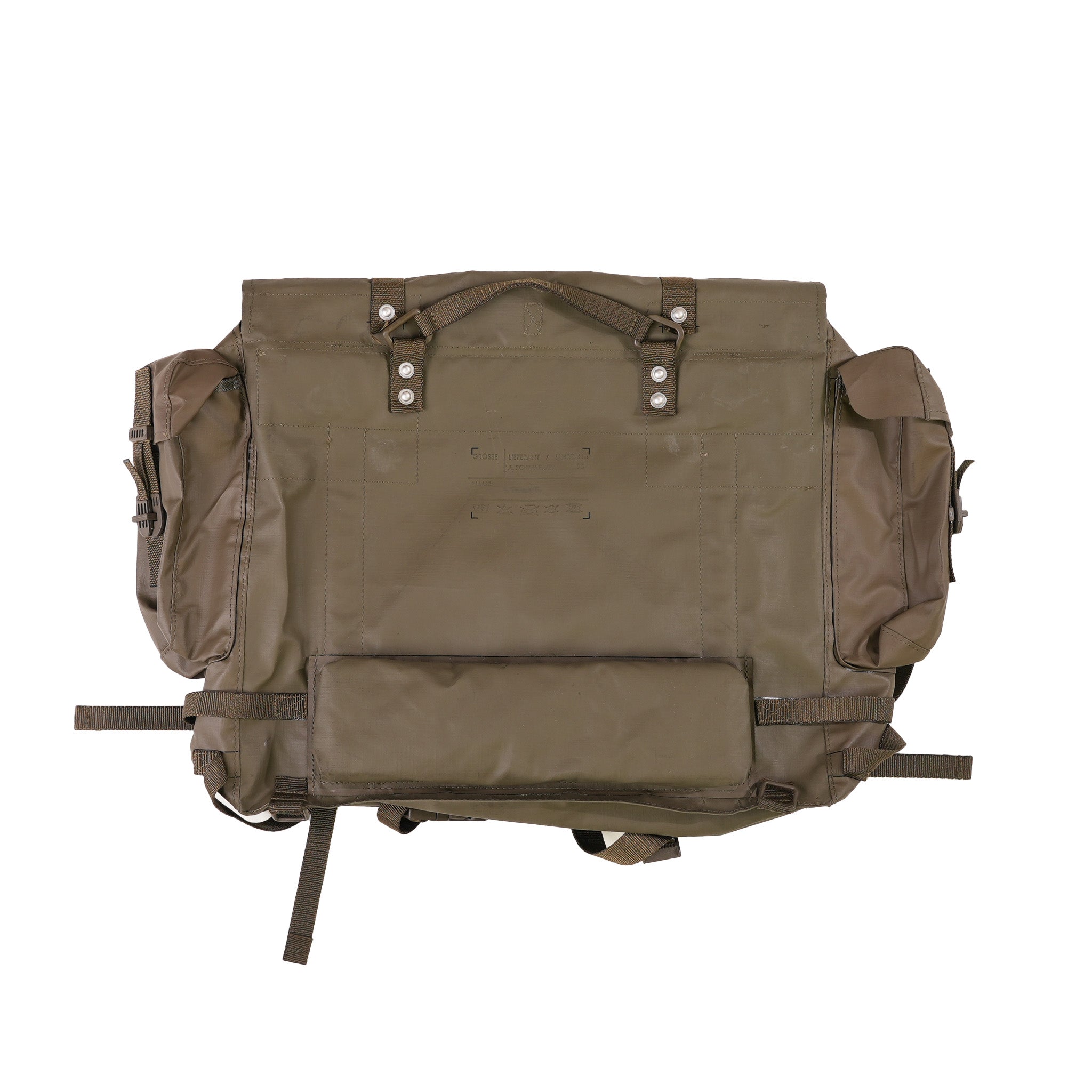 Issued Swiss OD M90 Rubber Rucksack