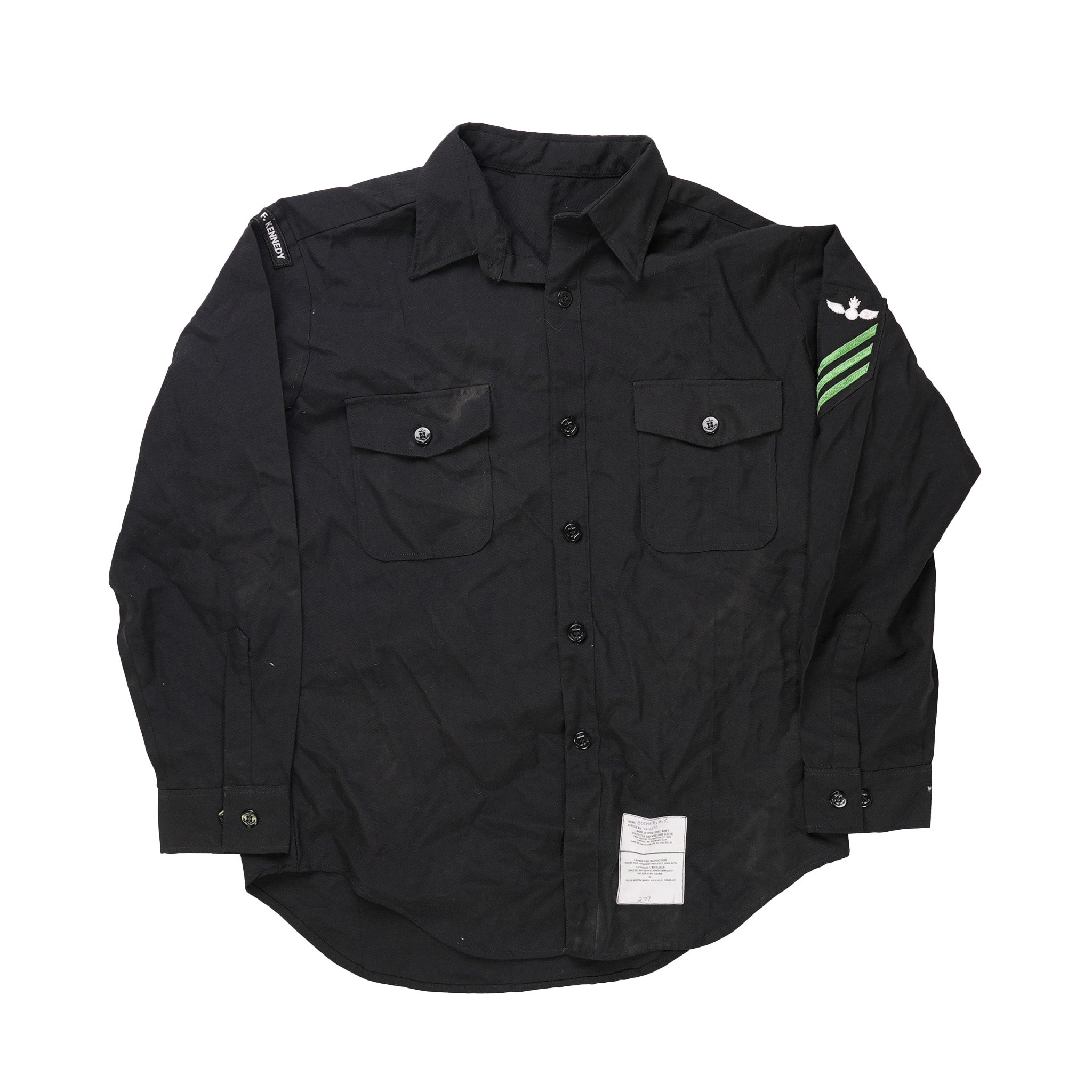 Issued USN Black Polyester Utility Shirt