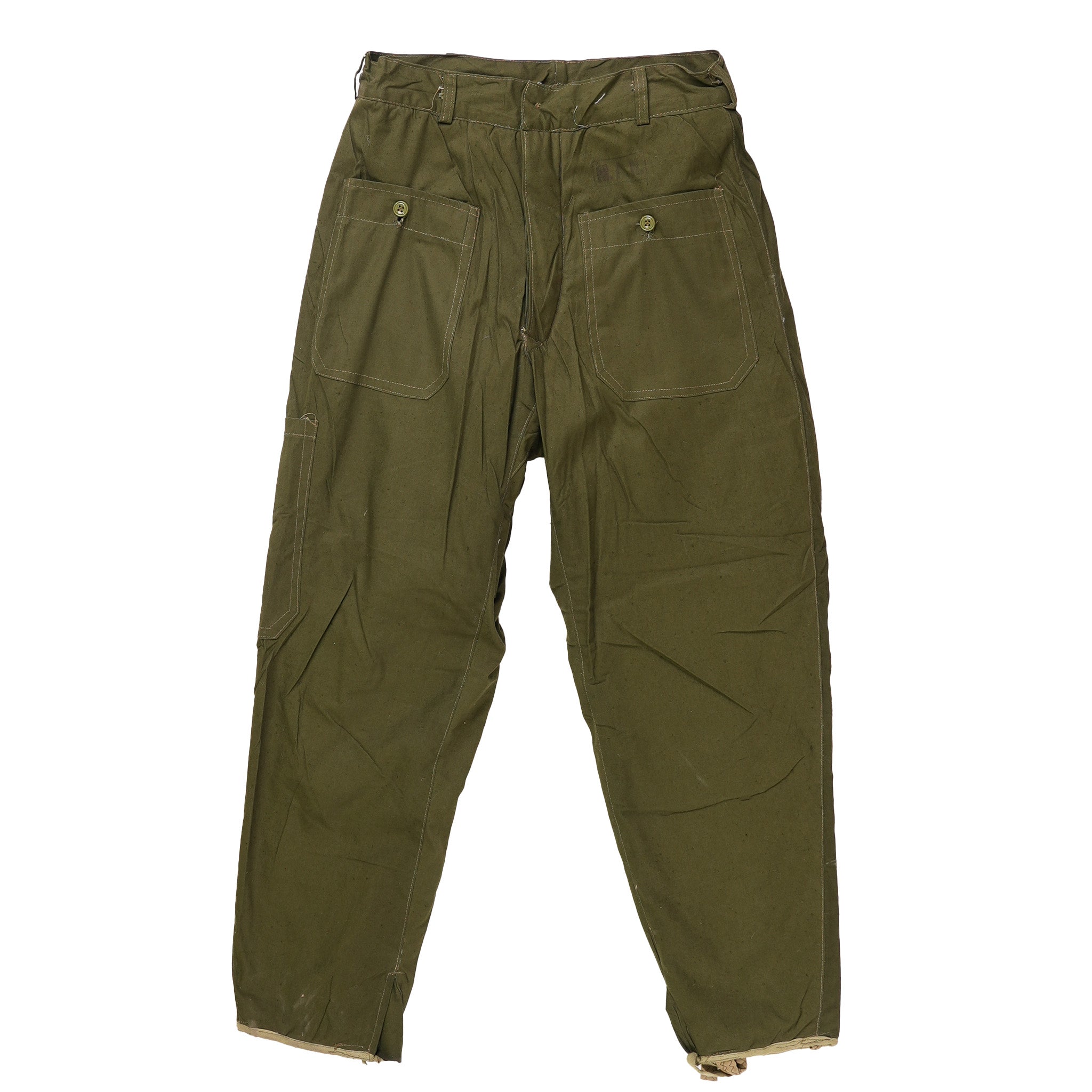 Issued Romanian OD Green Work Pants w/Liner