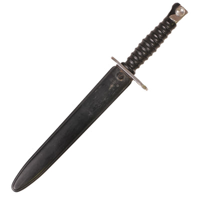 Issued Swiss Black M57 Bayonet W/Scabbard & OD Vinyl Frog