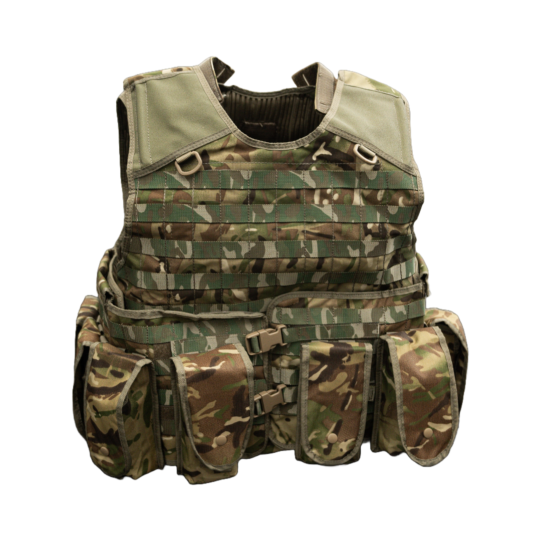 Unissued British MTP Mk. IV Osprey Plate Armor Carrier w/Pouches
