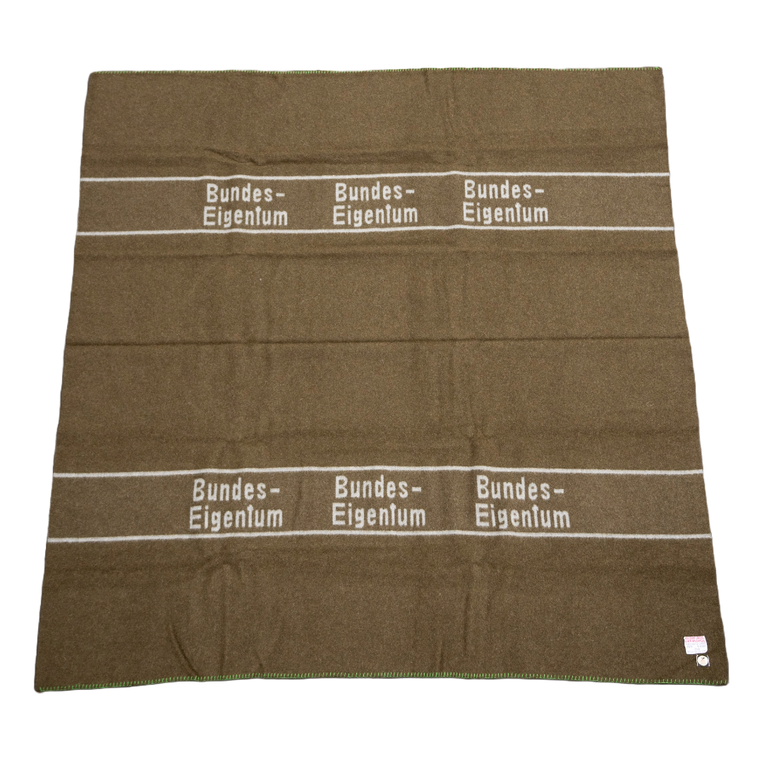 Issued German Bundeswehr Wool Blanket (Olive Drab)