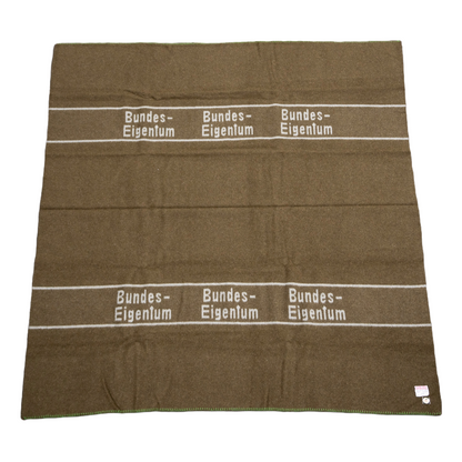Issued German Bundeswehr Wool Blanket (Olive Drab)