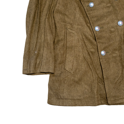 Issued French Brown Wool 3/4 Length Overcoat