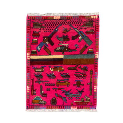 Large Russo-Ukrainian War Pattern Afghan Rug
