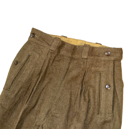 Issued French Army Drop-Front Wool Pants