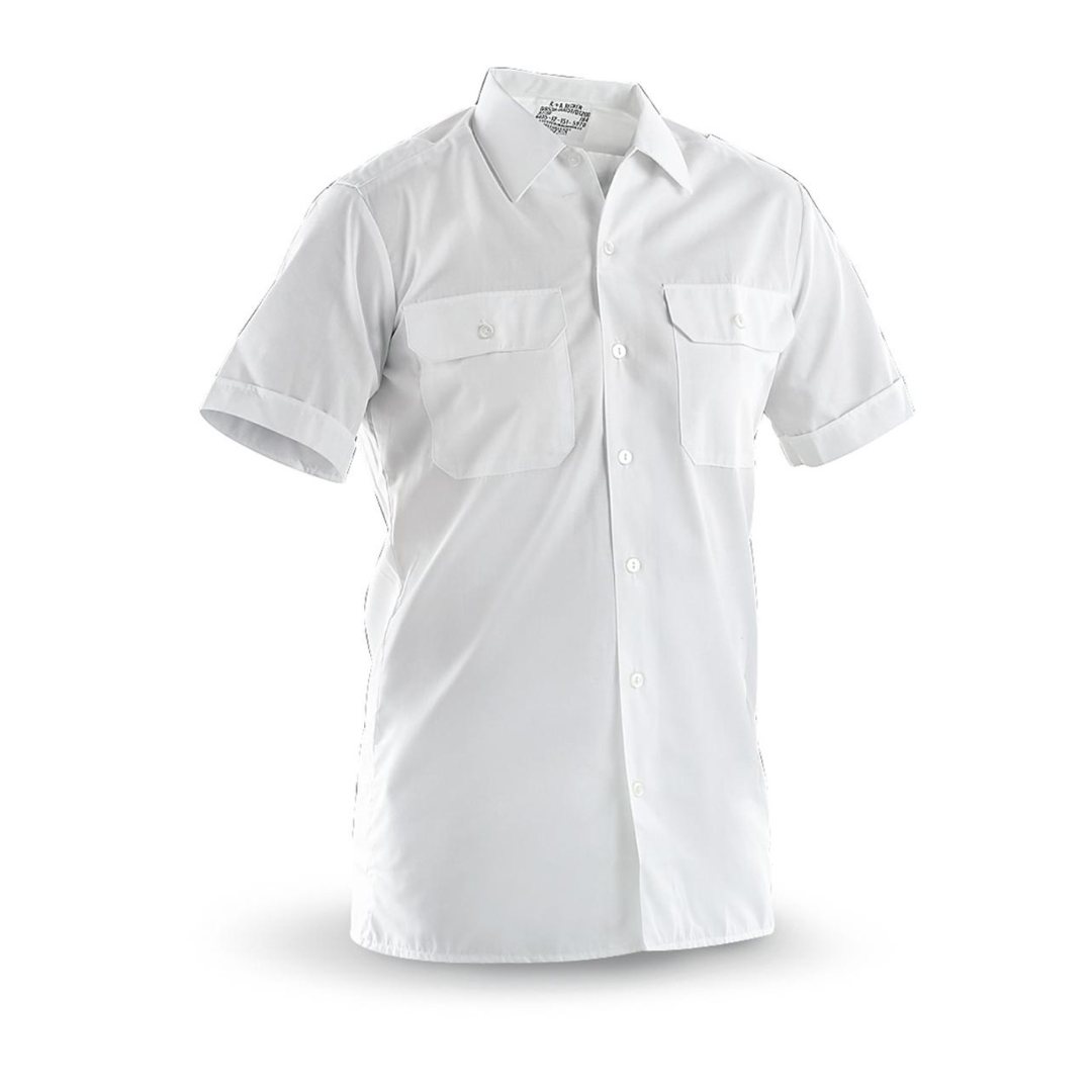 Issued German Short Sleeve White Shirt
