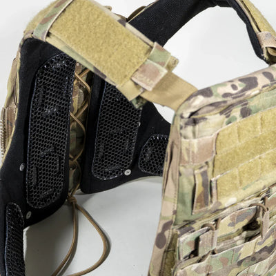 ICEVENTS® Classic Plate Carrier Ventilation Pontoons (Crye AVS Harness Pad Set, hook backing, 2 / 4 / 6 Packs, fits any loop-lined plate carrier, cummerbund)