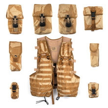 Load image into Gallery viewer, British Desert DPM MOLLE Vest LARP Bundle
