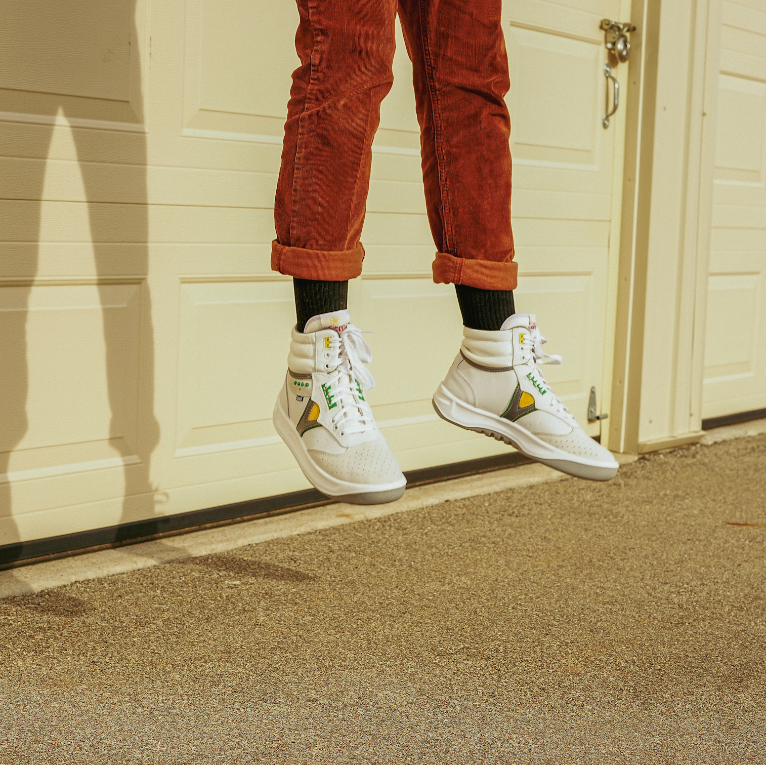 White Servis Cheetah High Top Sneakers