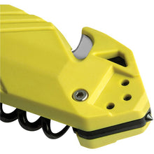 Load image into Gallery viewer, C.A.C. Utility Axis Lock Hi Viz Yellow Knife (Smooth Handle) (Serrated Blade)
