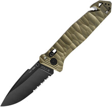 Load image into Gallery viewer, C.A.C. S200 Axis Lock OD Green Pocket Knife (No Corkscrew) (Serrated Blade)
