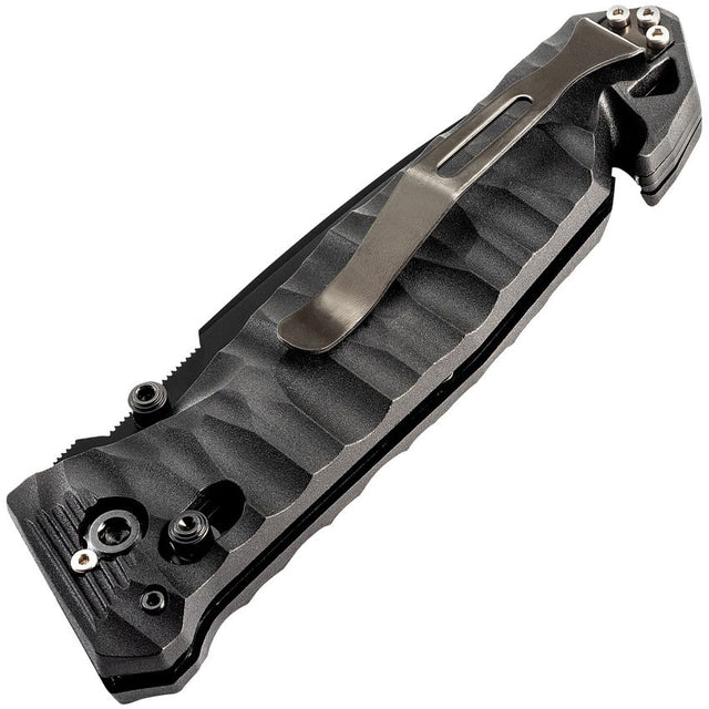 C.A.C. S200 Axis Lock Black (No Corkscrew) (Serrated Blade)