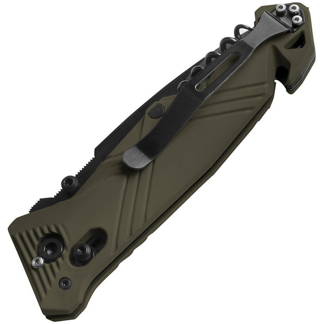C.A.C. Utility Axis Lock Pocket Knife OD (Smooth Handle / Straight Edge)