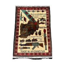 Load image into Gallery viewer, Large Afghan Campaign Pattern War Rug
