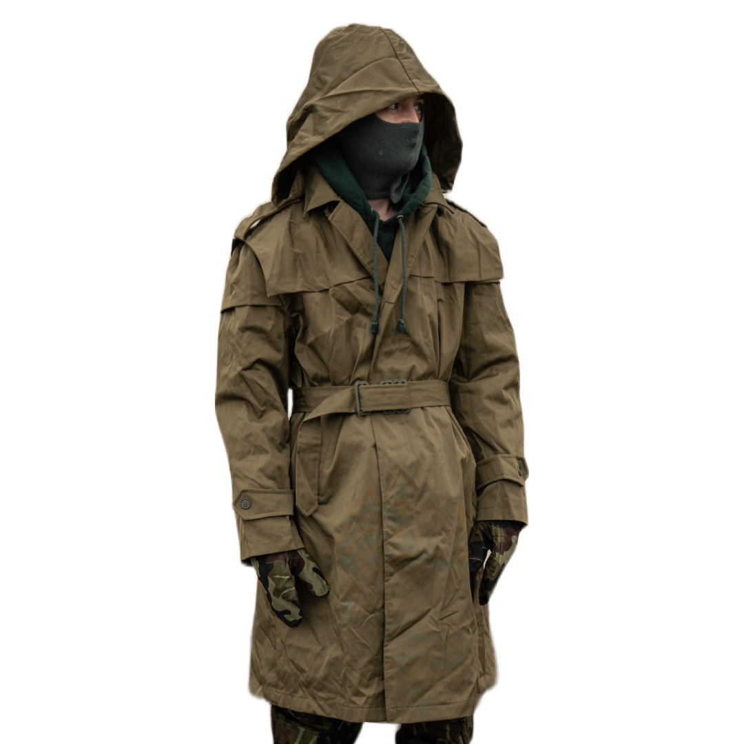 Romanian military surplus sales wool trench coat