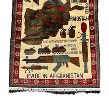 Load image into Gallery viewer, Large Afghan Campaign Pattern War Rug
