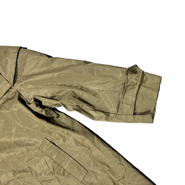 Unissued Romanian OD Waterproof Trenchcoat w/ Waist Belt & Hood